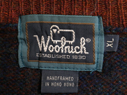 90s ウールリッチ ニット セーター メンズ XL / オールド Woolrich 無地 ウール ミドルゲージ モックネック ハンドフレーム 大きいサイズ