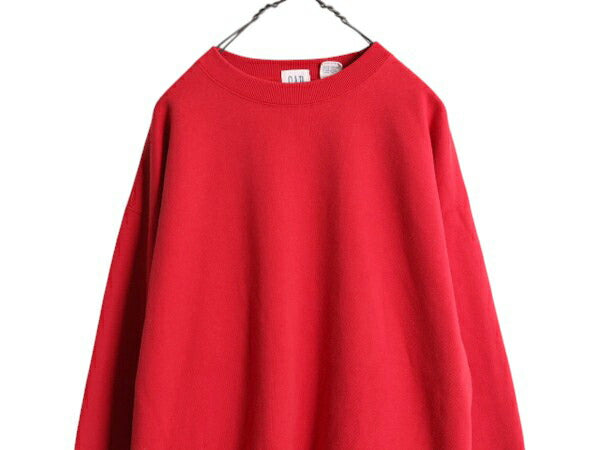 80s 90s OLD GAP 無地 スウェット メンズ レディース M / 古着 ヴィンテージ オールド ギャップ 裏起毛 トレーナー ヘビーウエイト レッド