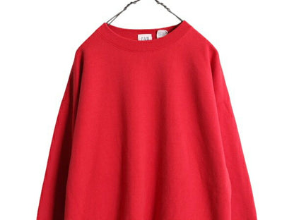 80s 90s OLD GAP 無地 スウェット メンズ レディース M / 古着 ヴィンテージ オールド ギャップ 裏起毛 トレーナー ヘビーウエイト レッド