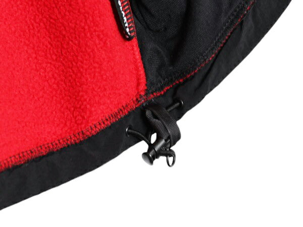 90s ノースフェイス デナリ ベスト レディース S 90年代 オールド The North Face DENALI フリース ナイロン アウトドア フルジップ 黒 赤