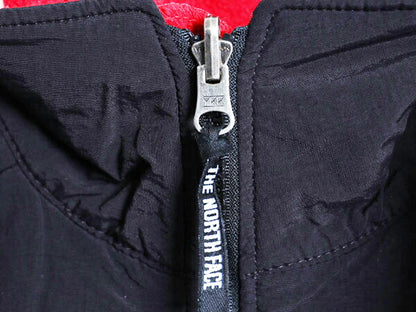 90s ノースフェイス デナリ ベスト レディース S 90年代 オールド The North Face DENALI フリース ナイロン アウトドア フルジップ 黒 赤