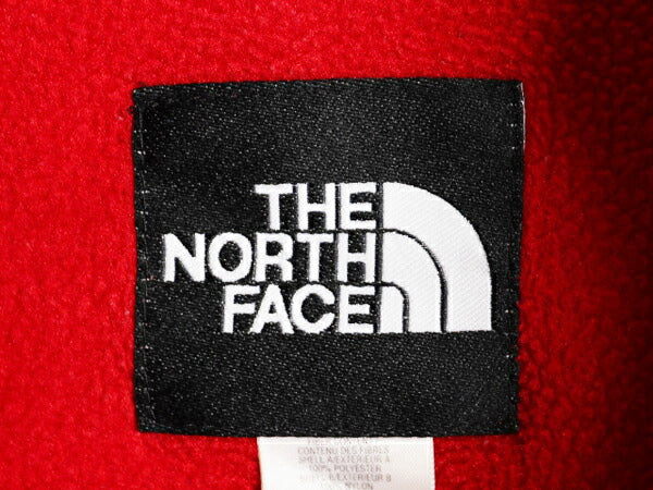 90s ノースフェイス デナリ ベスト レディース S 90年代 オールド The North Face DENALI フリース ナイロン アウトドア フルジップ 黒 赤