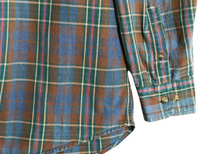 90s ドッカーズ リーバイス チェック 長袖 ボタンダウン シャツ メンズ M 古着 オールド LEVIS DOCKERS 長袖シャツ コットン ポケット付き