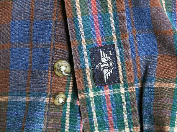 90s ドッカーズ リーバイス チェック 長袖 ボタンダウン シャツ メンズ M 古着 オールド LEVIS DOCKERS 長袖シャツ コットン ポケット付き