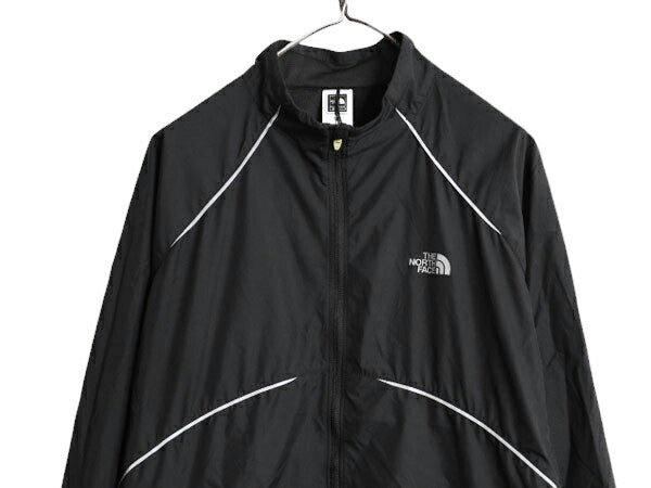 ノースフェイス フルジップ ナイロン ジャケット レディース XL / The North face FLIGHT SERIES アウトドア ブルゾン トレイル ブラック