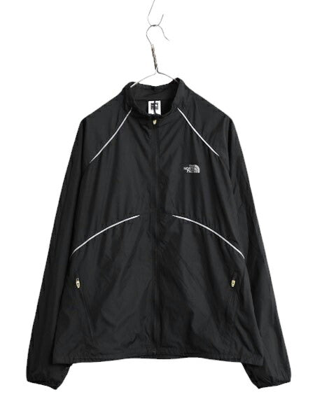ノースフェイス フルジップ ナイロン ジャケット レディース XL / The North face FLIGHT SERIES アウトドア ブルゾン トレイル ブラック