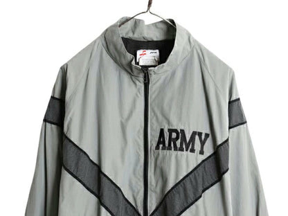 90s 99年製 米軍実物 US ARMY ナイロン トレーニング ジャケット MEDIUM REGULAR 古着 オールド 軍物 PFU ミリタリー ブルゾン ジャンパー