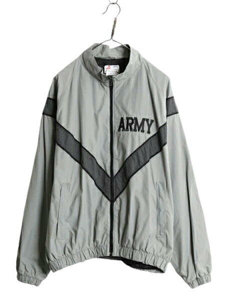 90s 99年製 米軍実物 US ARMY ナイロン トレーニング ジャケット MEDIUM REGULAR 古着 オールド 軍物 PFU ミリタリー ブルゾン ジャンパー