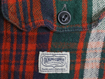デニム&サプライ ラルフローレン チェック フランネル シャツ メンズ L / DENIM&SUPPLY ポロ ネルシャツ 長袖シャツ コットン マルチカラー