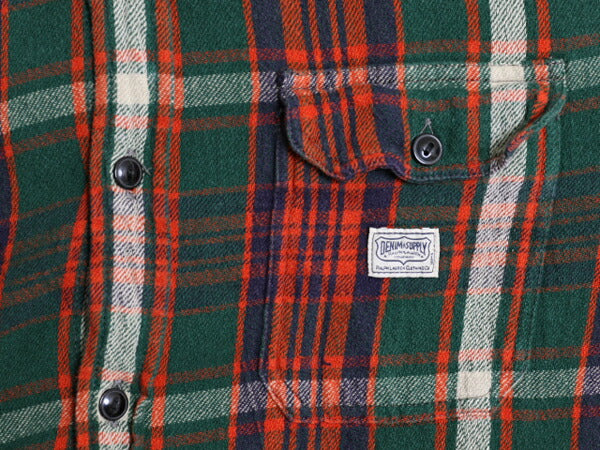 デニム&サプライ ラルフローレン チェック フランネル シャツ メンズ L / DENIM&SUPPLY ポロ ネルシャツ 長袖シャツ コットン マルチカラー