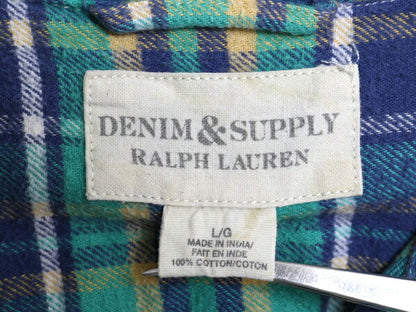 デニム&サプライ ラルフローレン チェック フランネル シャツ メンズ L / DENIM&SUPPLY ポロ ネルシャツ 長袖シャツ マルチカラー コットン