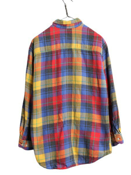 90s OLD GAP チェック ボタンダウン フランネル シャツ メンズ M / 90年代 旧タグ オールド ギャップ 長袖シャツ ポケット付き ネルシャツ
