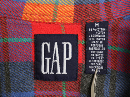 90s OLD GAP チェック ボタンダウン フランネル シャツ メンズ M / 90年代 旧タグ オールド ギャップ 長袖シャツ ポケット付き ネルシャツ