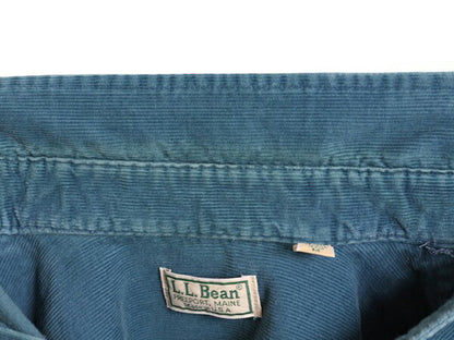 80s USA製 エルエルビーン コーデユロイ 長袖 シャツ メンズ M / 80年代 ヴィンテージ LLBEAN アウトドア 長袖シャツ ポケット付き ブルー