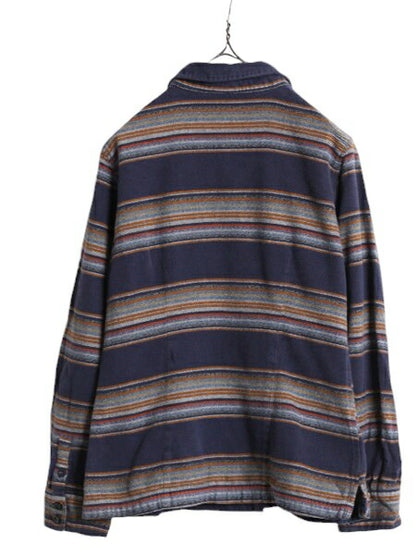 14年製 パタゴニア ロングスリーブ フィヨルド フランネル 長袖 シャツ 8 レディース S 程 古着 Patagonia ネルシャツ ネイティブ ボーダー