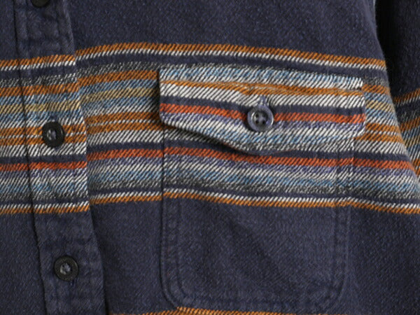14年製 パタゴニア ロングスリーブ フィヨルド フランネル 長袖 シャツ 8 レディース S 程 古着 Patagonia ネルシャツ ネイティブ ボーダー