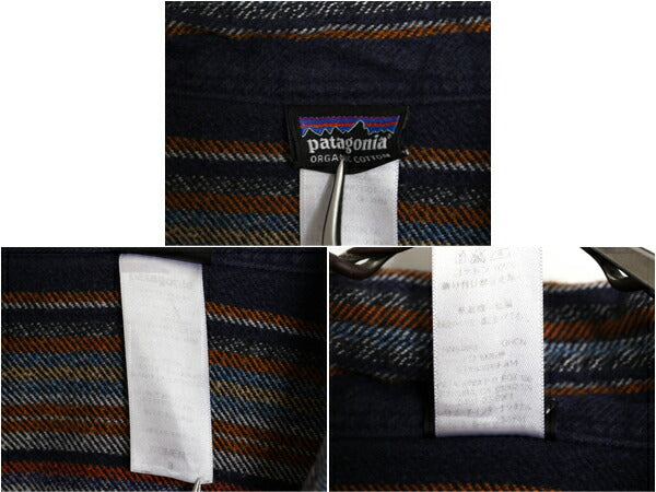 14年製 パタゴニア ロングスリーブ フィヨルド フランネル 長袖 シャツ 8 レディース S 程 古着 Patagonia ネルシャツ ネイティブ ボーダー