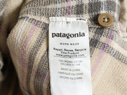 17年製 パタゴニア ロングスリーブ フィヨルド フランネル 長袖 シャツ レディース XS 程/ 古着 Patagonia アウトドア ネルシャツ チェック