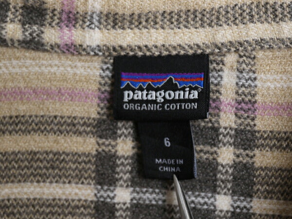 17年製 パタゴニア ロングスリーブ フィヨルド フランネル 長袖 シャツ レディース XS 程/ 古着 Patagonia アウトドア ネルシャツ チェック