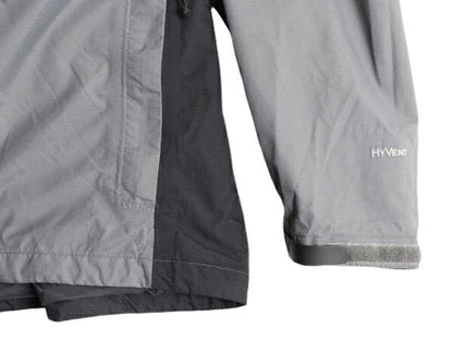 ノースフェイス HyVent ナイロン ジャケット メンズ L / 古着 The North Face アウトドア ブルゾン フルジップ ハイネック ツートン グレー