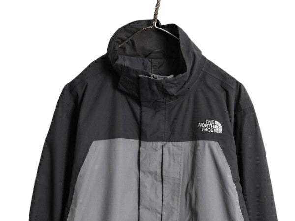 ノースフェイス HyVent ナイロン ジャケット メンズ L / 古着 The North Face アウトドア ブルゾン フルジップ ハイネック ツートン グレー