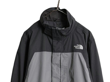 ノースフェイス HyVent ナイロン ジャケット メンズ L / 古着 The North Face アウトドア ブルゾン フルジップ ハイネック ツートン グレー
