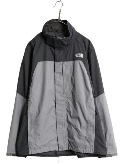 ノースフェイス HyVent ナイロン ジャケット メンズ L / 古着 The North Face アウトドア ブルゾン フルジップ ハイネック ツートン グレー