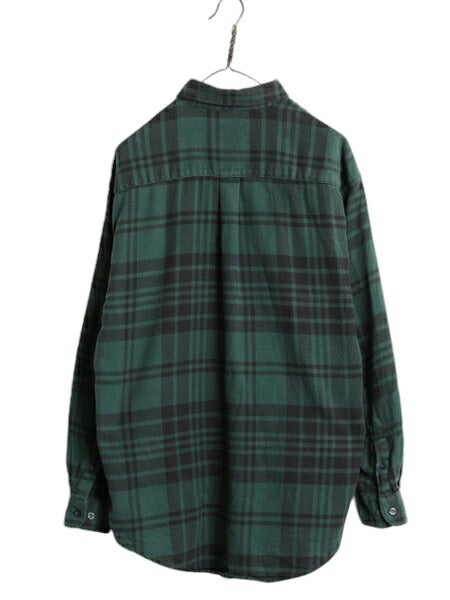 90s OLD GAP チェック ヘビー フランネル シャツ メンズ L / 90年代 オールド ギャップ コットン 長袖シャツ ネルシャツ 紺タグ ツートン