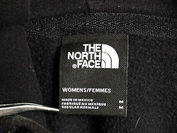 ノースフェイス プリント スウェット フード パーカー レディース М The North Face アウトドア プルオーバー 裏起毛 トレーナー ブラック