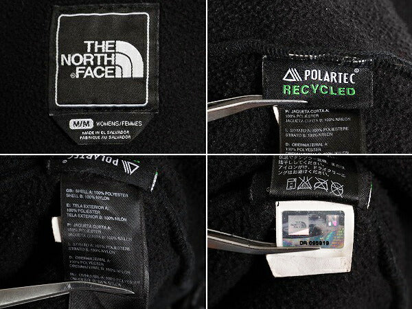 ノースフェイス デナリ ジャケット レディース M 古着 The North Face DENALI アウトドア フリース ナイロン ブルゾン フルジップ ブラック