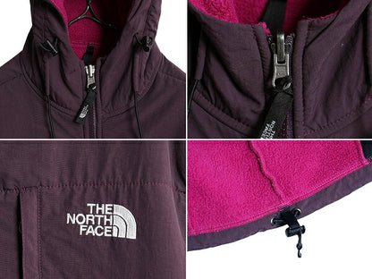 ノースフェイス フード付き デナリ ジャケット レディース M 古着 The North Face DENALI フリース ブルゾン パーカー フルジップ パープル