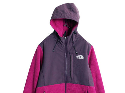 ノースフェイス フード付き デナリ ジャケット レディース M 古着 The North Face DENALI フリース ブルゾン パーカー フルジップ パープル