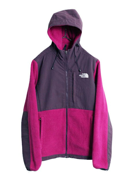 ノースフェイス フード付き デナリ ジャケット レディース M 古着 The North Face DENALI フリース ブルゾン パーカー フルジップ パープル