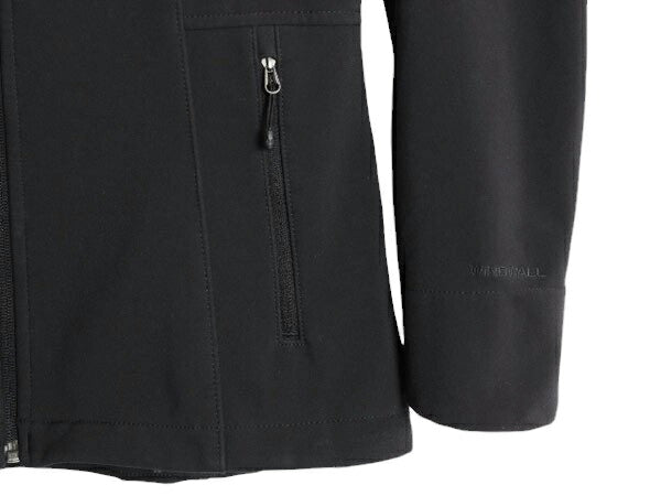 US企画 ノースフェイス ソフトシェル ジャケット レディース S 古着 The North face アウトドア 裏 フリース フルジップ ブルゾン ブラック
