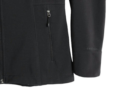 US企画 ノースフェイス ソフトシェル ジャケット レディース S 古着 The North face アウトドア 裏 フリース フルジップ ブルゾン ブラック