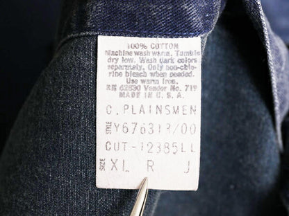 80s USA製 エルエルビーン 長袖 コットン ダック シャツ メンズ XL / 80年代 LLBEAN ヴィテージ LLビーン 長袖シャツ ポケット付き 無地 紺