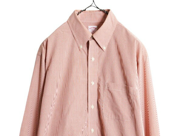 ブルックスブラザーズ チェック 長袖 ボタンダウン シャツ メンズ L 程 Brooks Brothers 346 長袖シャツ コットン ノーアイロン BD Yシャツ