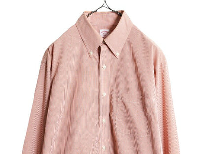 ブルックスブラザーズ チェック 長袖 ボタンダウン シャツ メンズ L 程 Brooks Brothers 346 長袖シャツ コットン ノーアイロン BD Yシャツ