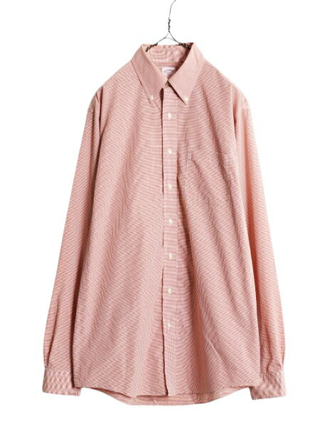 ブルックスブラザーズ チェック 長袖 ボタンダウン シャツ メンズ L 程 Brooks Brothers 346 長袖シャツ コットン ノーアイロン BD Yシャツ