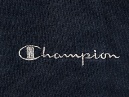 90s チャンピオン ワンポイント スウェット メンズ L 古着 90年代 オールド Champion 裏起毛 トレーナー スクリプト ロゴ スエット 目あり