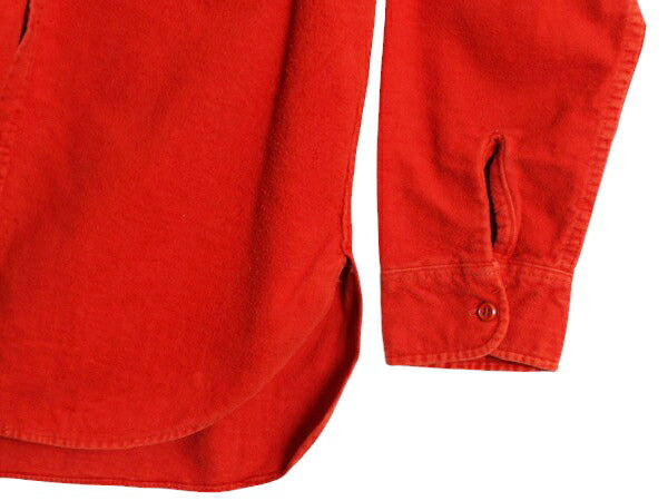 70s ウールリッチ コットン シャモア クロス シャツ メンズ L 古着 70年代 ヴィンテージ Woolrich ネルシャツ フランネル アウトドア 無地