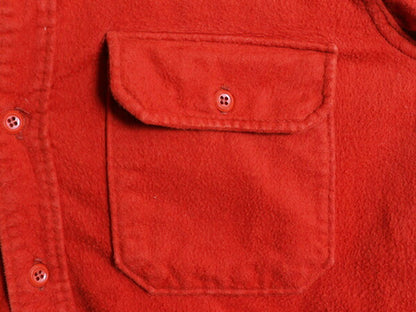 70s ウールリッチ コットン シャモア クロス シャツ メンズ L 古着 70年代 ヴィンテージ Woolrich ネルシャツ フランネル アウトドア 無地