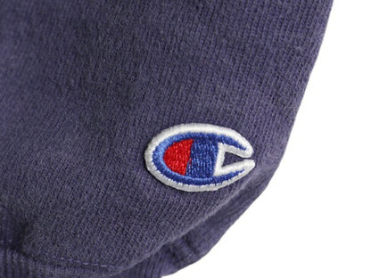90s USA製 チャンピオン リバースウィーブ カレッジ 刺繍 スウェット メンズ XL オールド Champion トレーナー 裏起毛 ワンポイント ナス紺