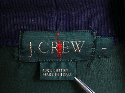 90s ジェイクルー タートルネック ボーダー 長袖 Tシャツ メンズ L 古着 90年代 オールド J CREW ロンT ストレッチ コットン マルチカラー