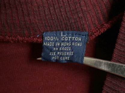 80s OLD GAP モックネック ボーダー ポケット付き 長袖 Tシャツ メンズ L ヴィンテージ ギャップ ヘビーウェイト ロンT ハイネック 旧タグ
