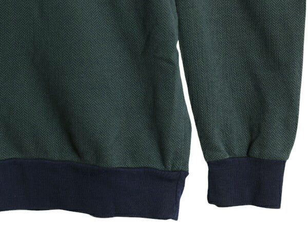 90s ポロゴルフ ラルフローレン ハーフジップ スウェット メンズ L / 古着 90年代 POLO GOLF ハイネック トレーナー ヘリンボーン ツートン