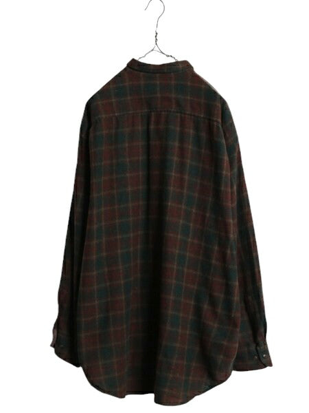 00s OLD GAP タータン チェック 長袖 ウール シャツ メンズ XL / 00年代 旧タグ オールド ギャップ 長袖シャツ ポケット付き 大きいサイズ