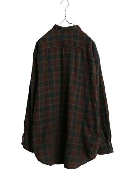 00s OLD GAP タータン チェック 長袖 ウール シャツ メンズ XL / 00年代 旧タグ オールド ギャップ 長袖シャツ ポケット付き 大きいサイズ