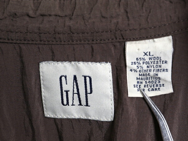 00s OLD GAP タータン チェック 長袖 ウール シャツ メンズ XL / 00年代 旧タグ オールド ギャップ 長袖シャツ ポケット付き 大きいサイズ