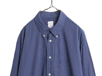 ブルックスブラザーズ グラフ チェック 長袖 ボタンダウン シャツ メンズ XL / BROOKS BROTHERS 346 長袖シャツ コットン 大きいサイズ BD